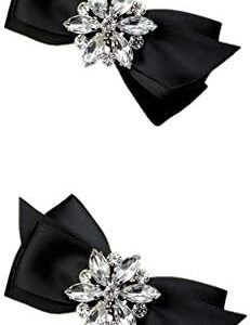 Rhinestone Crystal Wedding Bridal Shoe Bow Boots Clips Detachable Shoes Buckle Shoe Decoration Charms Pair Jewelry