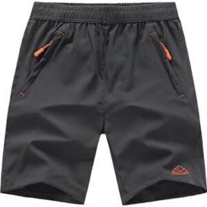 TBMPOY Men's 7" / 9" Running Hiking Shorts Quick Dry Athletic Gym Outdoor Sports Short 3 Zipper Pockets
