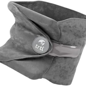 trtl Travel and Airplane Pillow - Real Sleeping Experience on Long Flights - Neck and Shoulder Support - Super-Soft, Lightweight, Easy-to-Carry, and Machine-Washable Flight Pillow