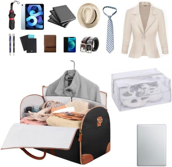 Zentotex Foldable Travel Bag, Aelani Foldable Travel Bag, Lucshy Travel Bag, Large Capacity Hanging Clothes Travel Bag - Image 2