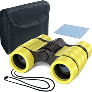 Binoculars for Kids Toy Gift for 3 4 5 6 7 8+ Year Old Boys Girls Kids Telescope Outdoor Toys for Sports and Outside Play Hiking, Bird Watching, Travel, Camping, Birthday Presents(Yellow)
