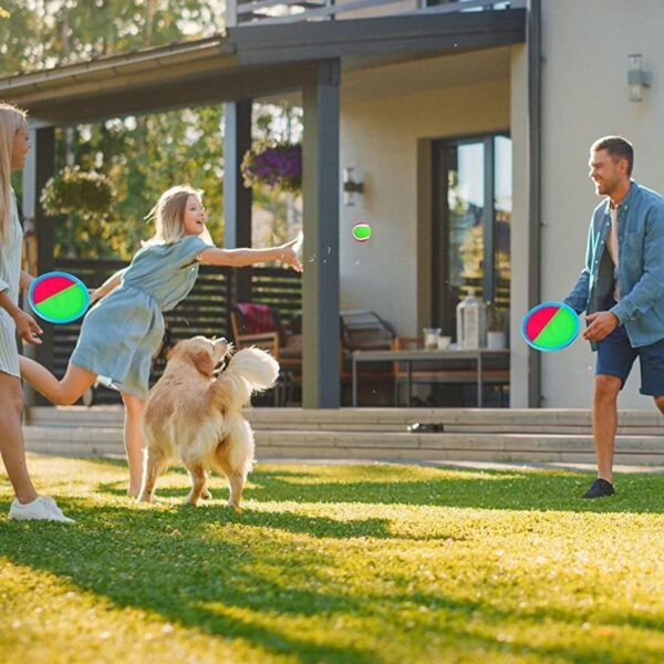Ayeboovi Toss and Catch Ball Set Beach Toys Pool Toys Outdoor Games Outdoor Toys Yard Games Easter Toys Gifts for Kids Ball and Catch Game with 4 Paddles and 4 Balls [Upgraded Version] - Image 9
